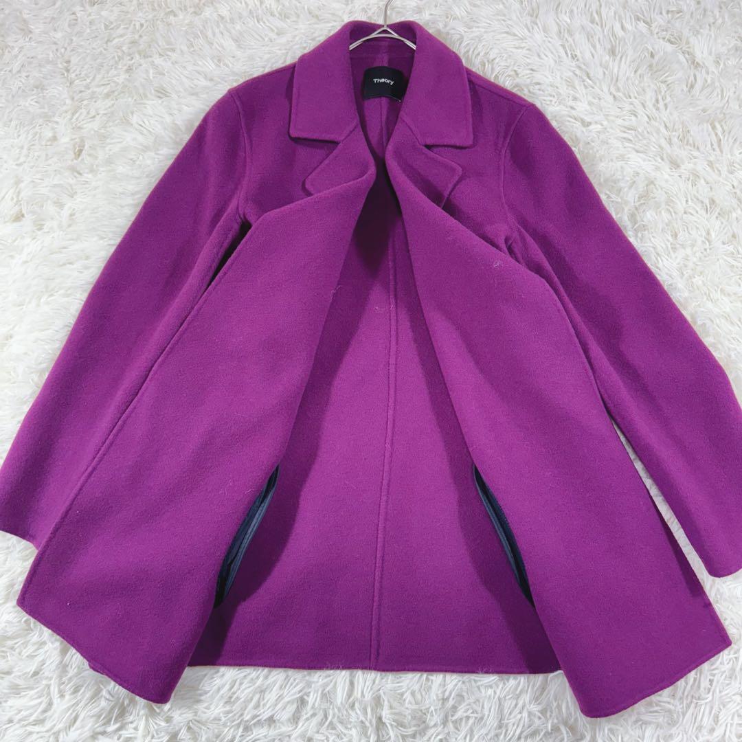 美品✨23AW セオリー クレアリーンジャケット ダブルフェイス ウールカシミア