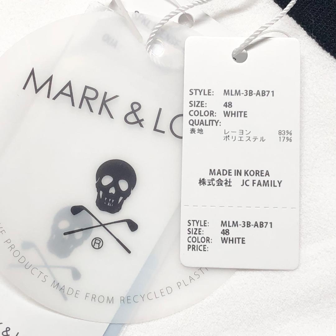 ○★新品未使用　MARK&LONA　マークアンドロナ　カーディガン　48　白