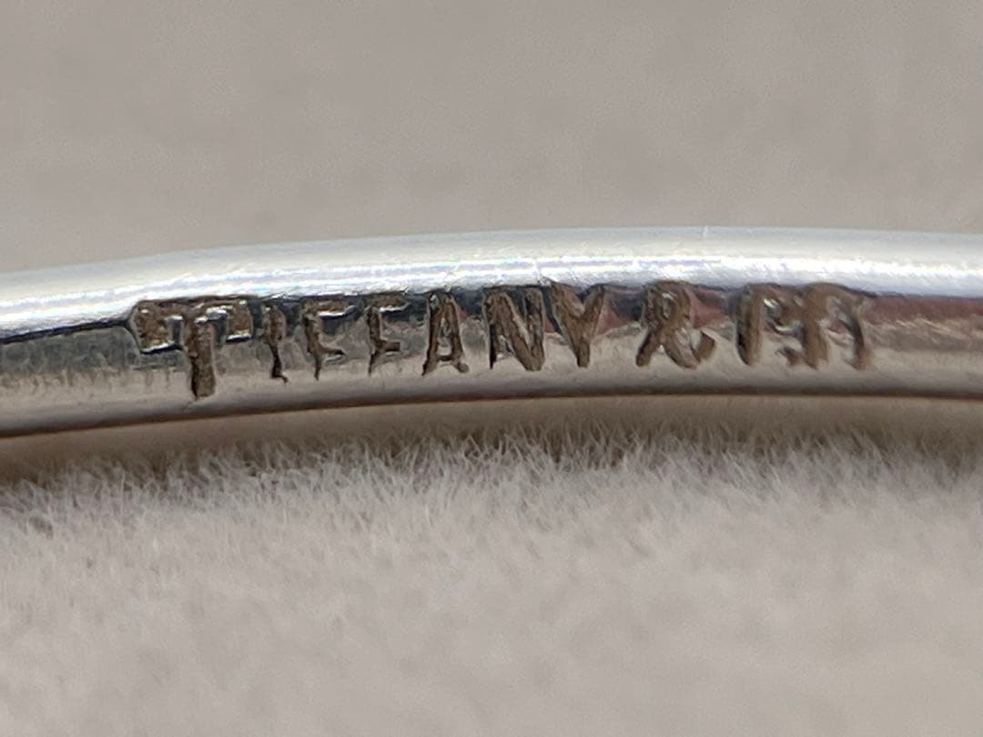 c290 ティファニー　フック&アイ　バングル　シルバー　925/750 k18