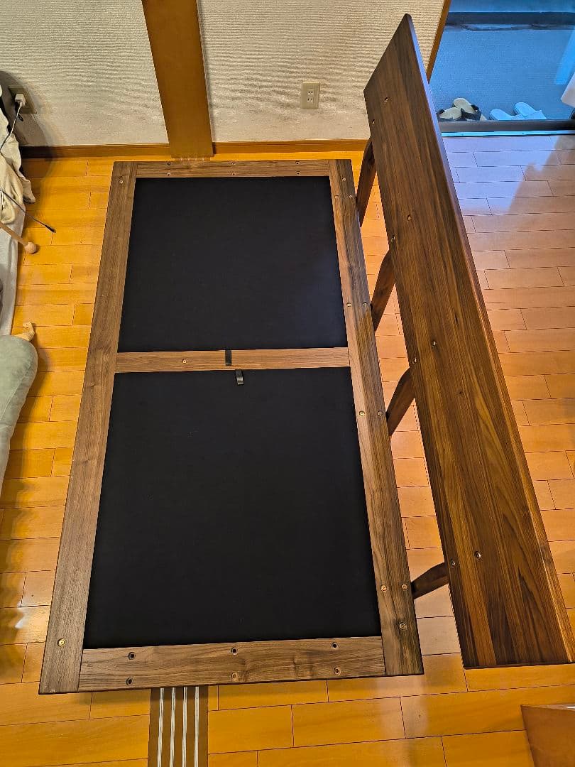 ウォールナット(ダークブラウン) 木製 シングルベッドフレーム ソファベッド