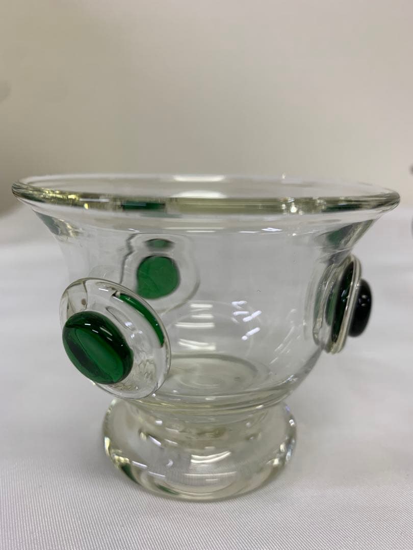 舩木　倭帆（ふなき　しずほ）　プラントグラス　グリーン　サイン入　ペアセット