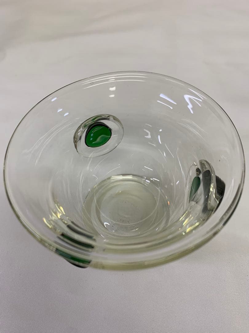 舩木　倭帆（ふなき　しずほ）　プラントグラス　グリーン　サイン入　ペアセット