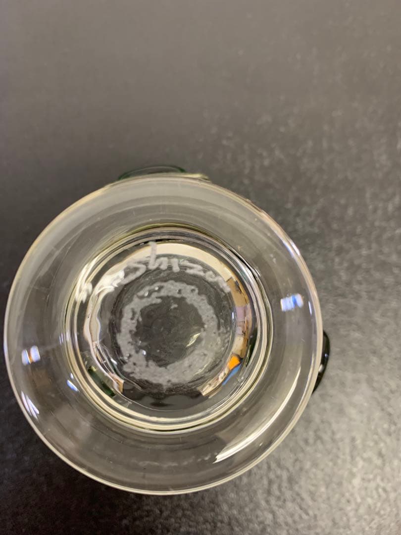 舩木　倭帆（ふなき　しずほ）　プラントグラス　グリーン　サイン入　ペアセット