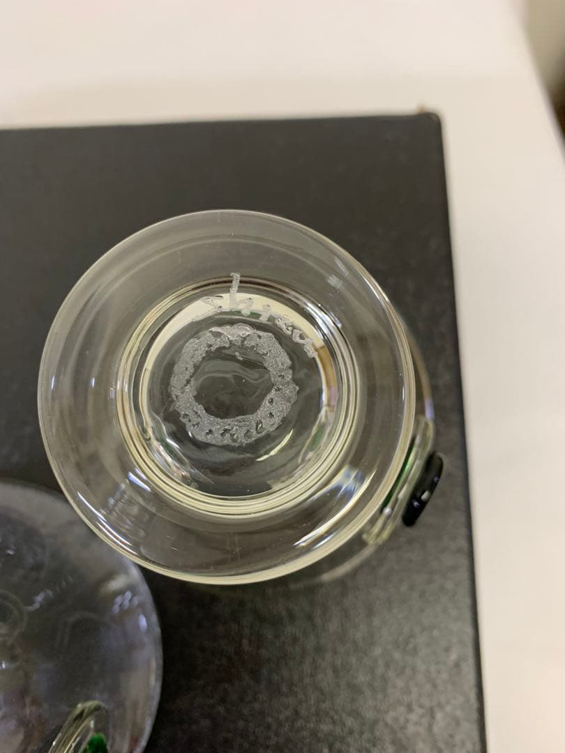 舩木　倭帆（ふなき　しずほ）　プラントグラス　グリーン　サイン入　ペアセット