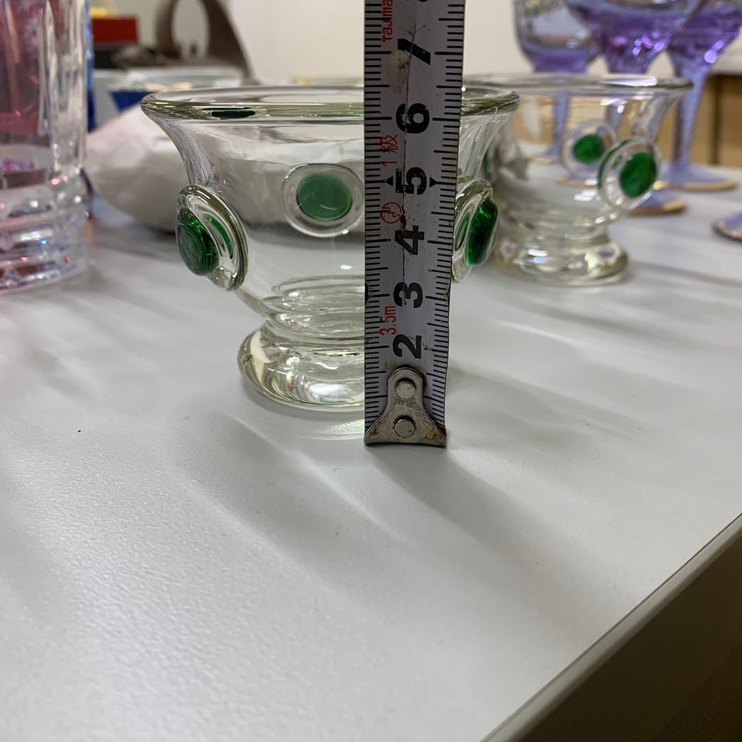 舩木　倭帆（ふなき　しずほ）　プラントグラス　グリーン　サイン入　ペアセット