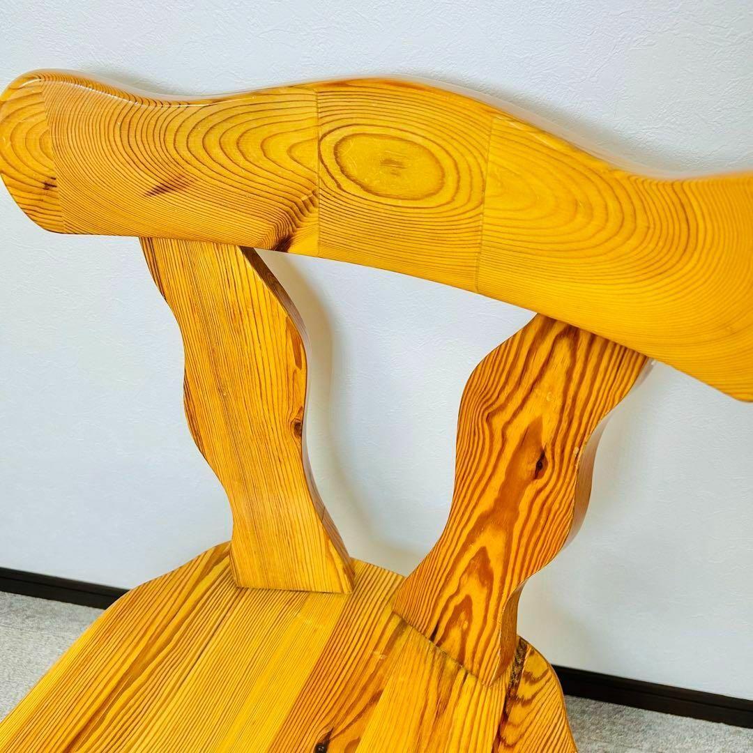 木製　ダイニングチェア　カントリー　無垢材　2脚セット　レトロ　デスクチェア