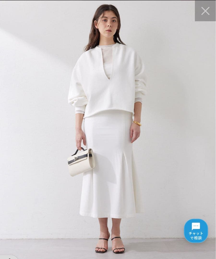 未使用☆Whim Gazette(ウィムガゼット)スウェットVネックプルオーバー