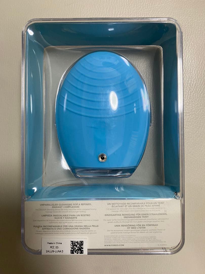 新品未使用　FOREO LUNA 3 ブルー　ケース傷あり