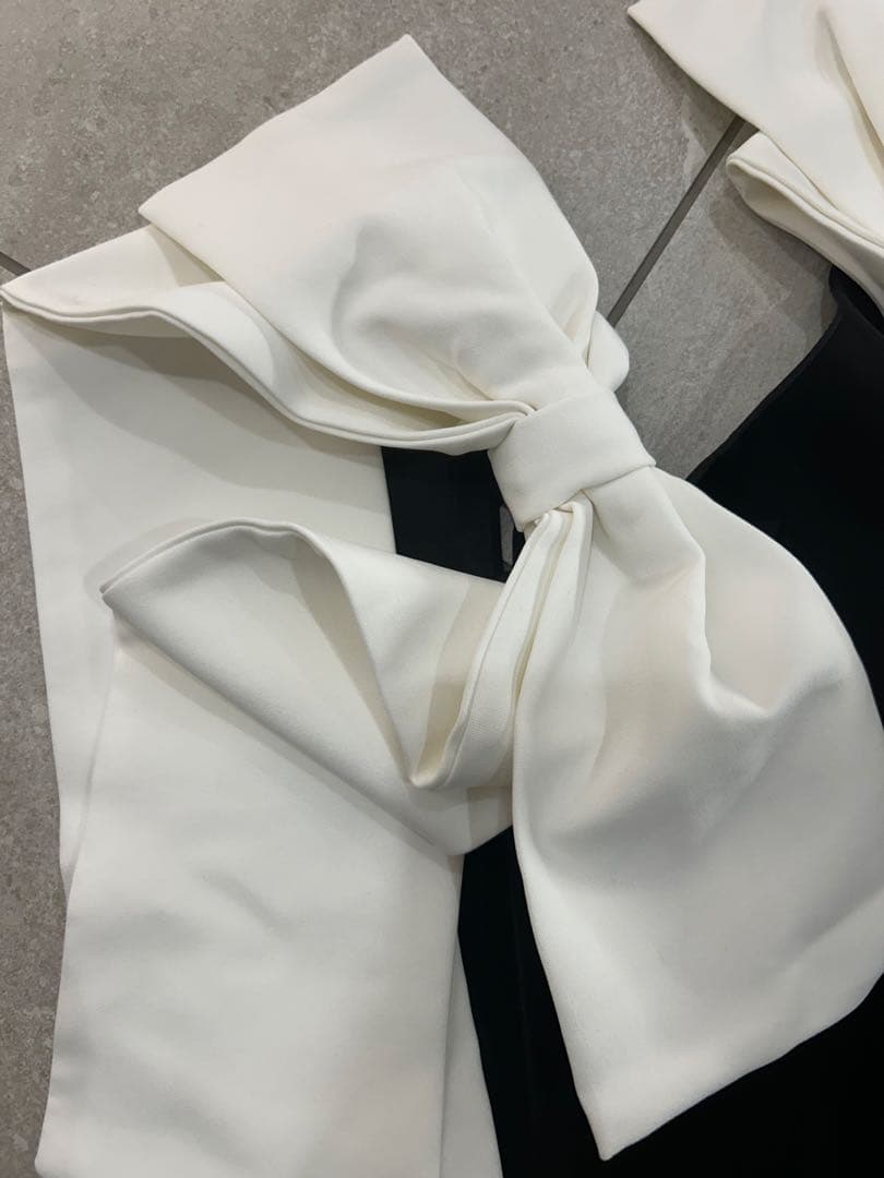 試着のみ CLARA セレクトショップ ビッグリボン ロンパース Sサイズ