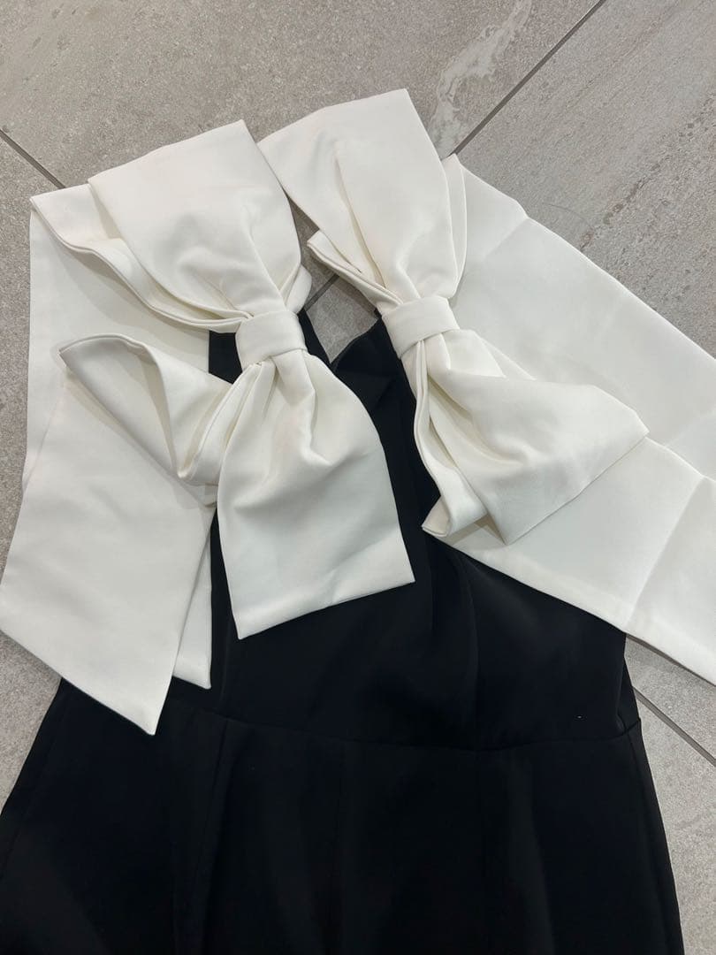 試着のみ CLARA セレクトショップ ビッグリボン ロンパース Sサイズ