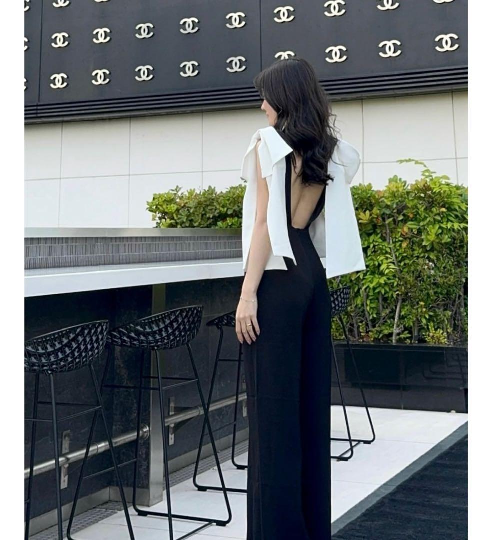 試着のみ CLARA セレクトショップ ビッグリボン ロンパース Sサイズ