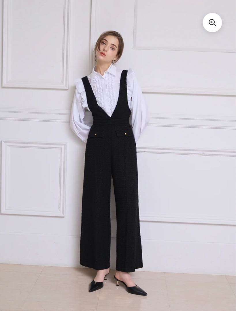 eimy istoire ツイードサロペットパンツ 36