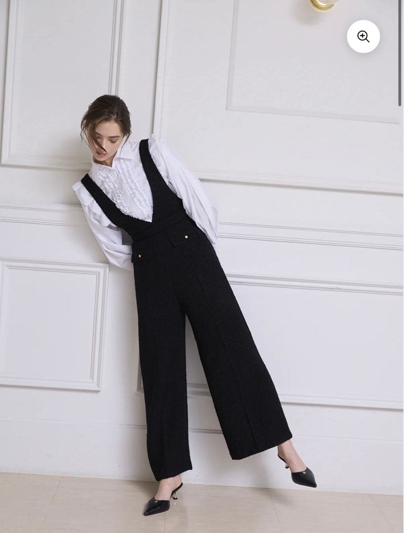 eimy istoire ツイードサロペットパンツ 36