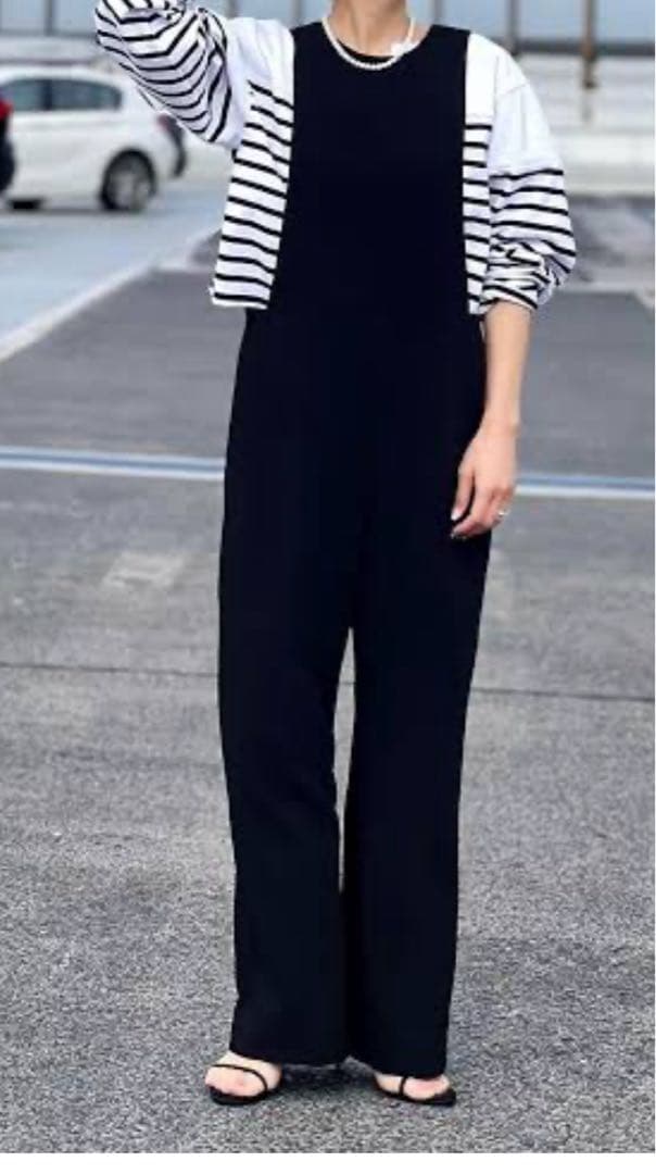 plage プラージュ サロペット 38 ブラック salopette