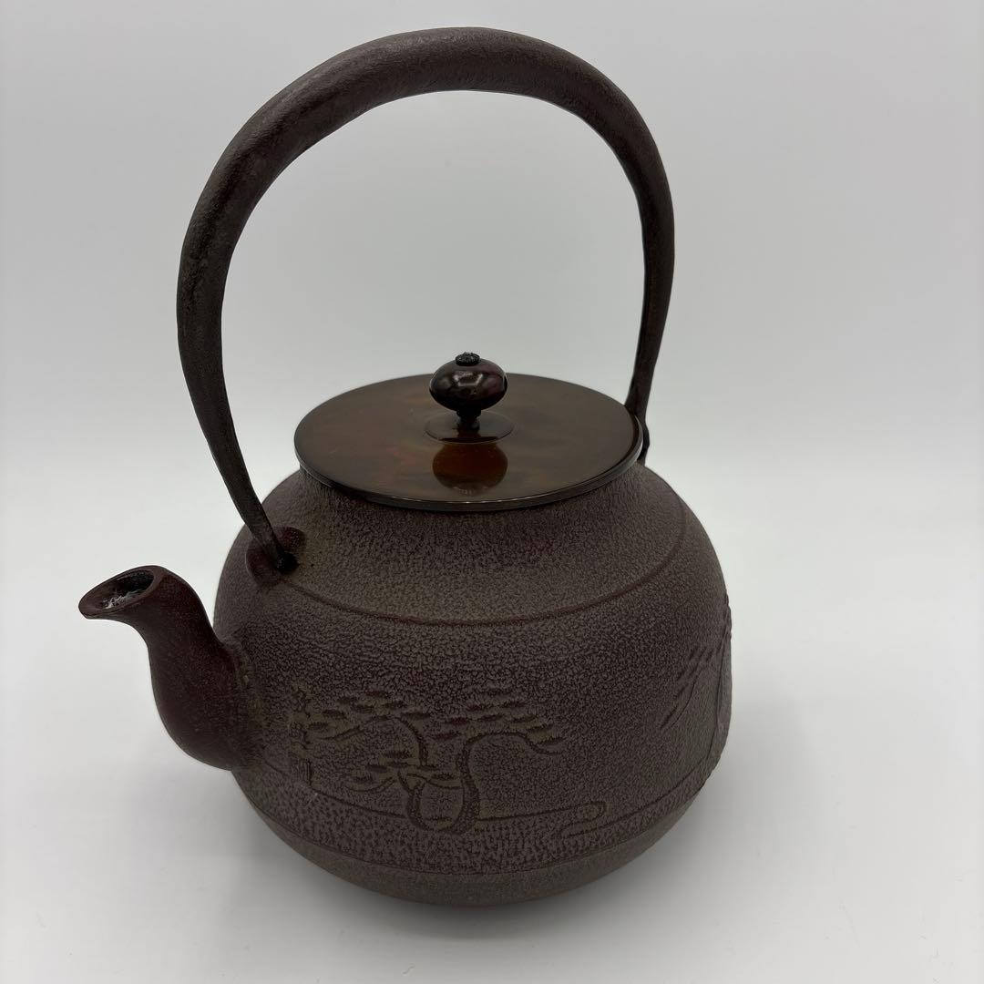 [未使用]　敬典工房　鉄瓶　真形浜松地紋　正寿堂