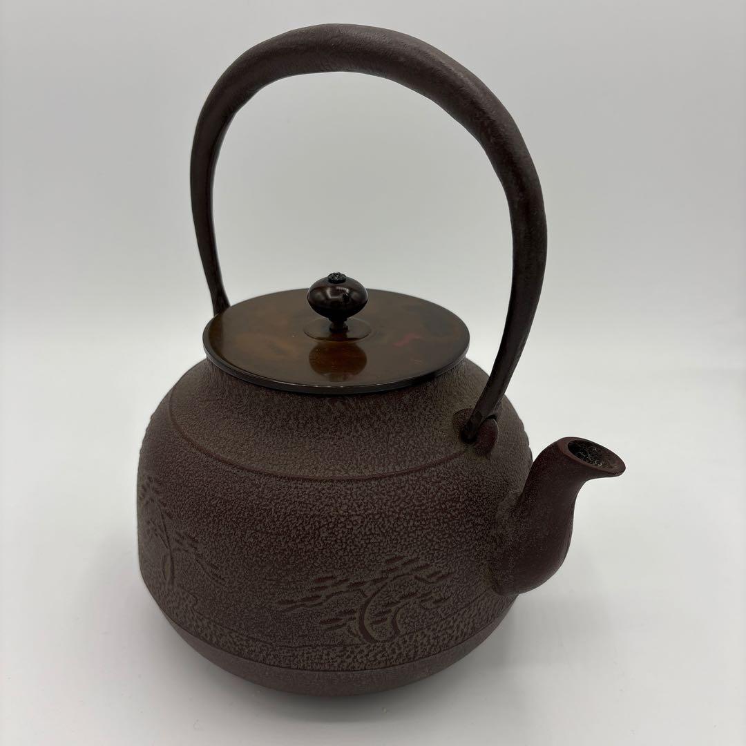 [未使用]　敬典工房　鉄瓶　真形浜松地紋　正寿堂