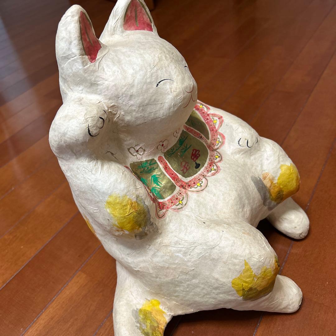 張子　招き猫の置物 約30cm