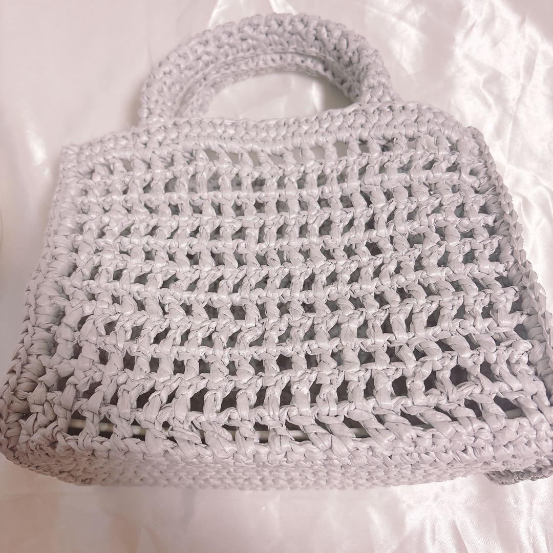 furfur ファーファー ラフィアロゴトートバッグ 巾着 ブローチ セット