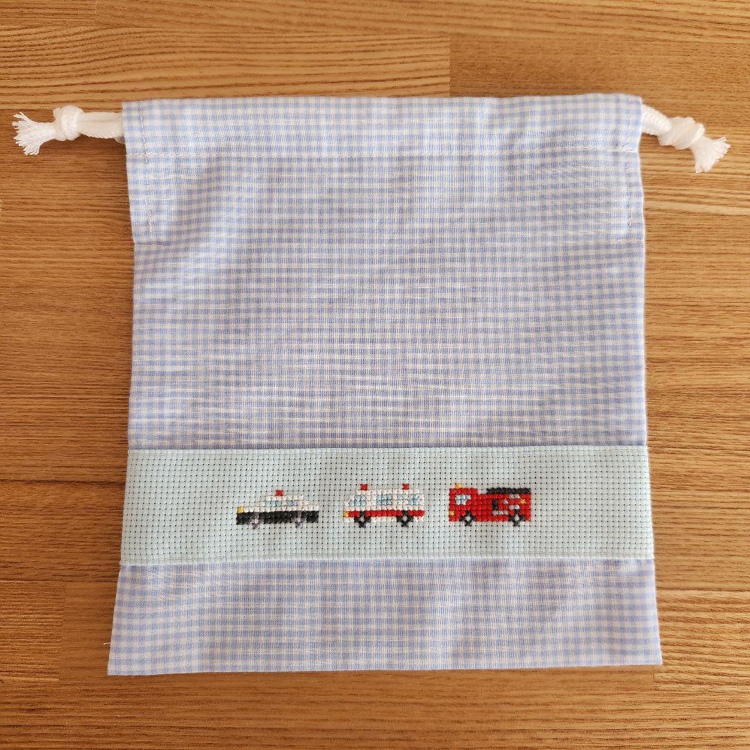 【さくら様】コップ袋　給食袋　巾着袋　男の子　女の子　刺繍