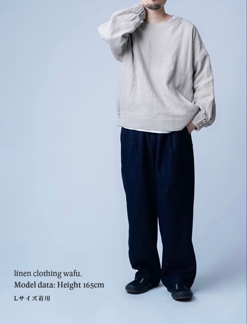 wafu リネン スウェット風トップス サイズL