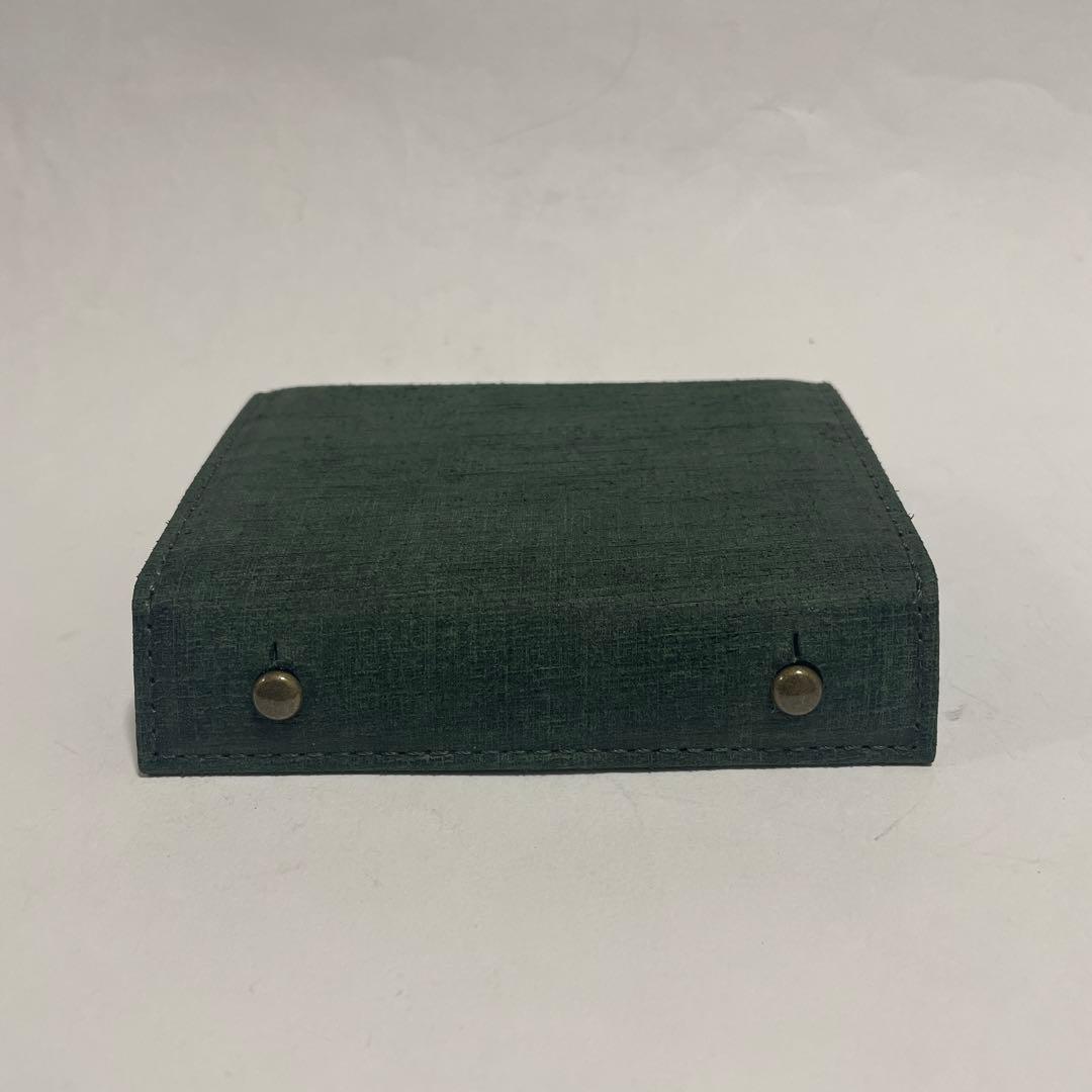 m+ エムピウ ミッレフォッリエ2 P25 クアドレッティ　グリーン　折り財布