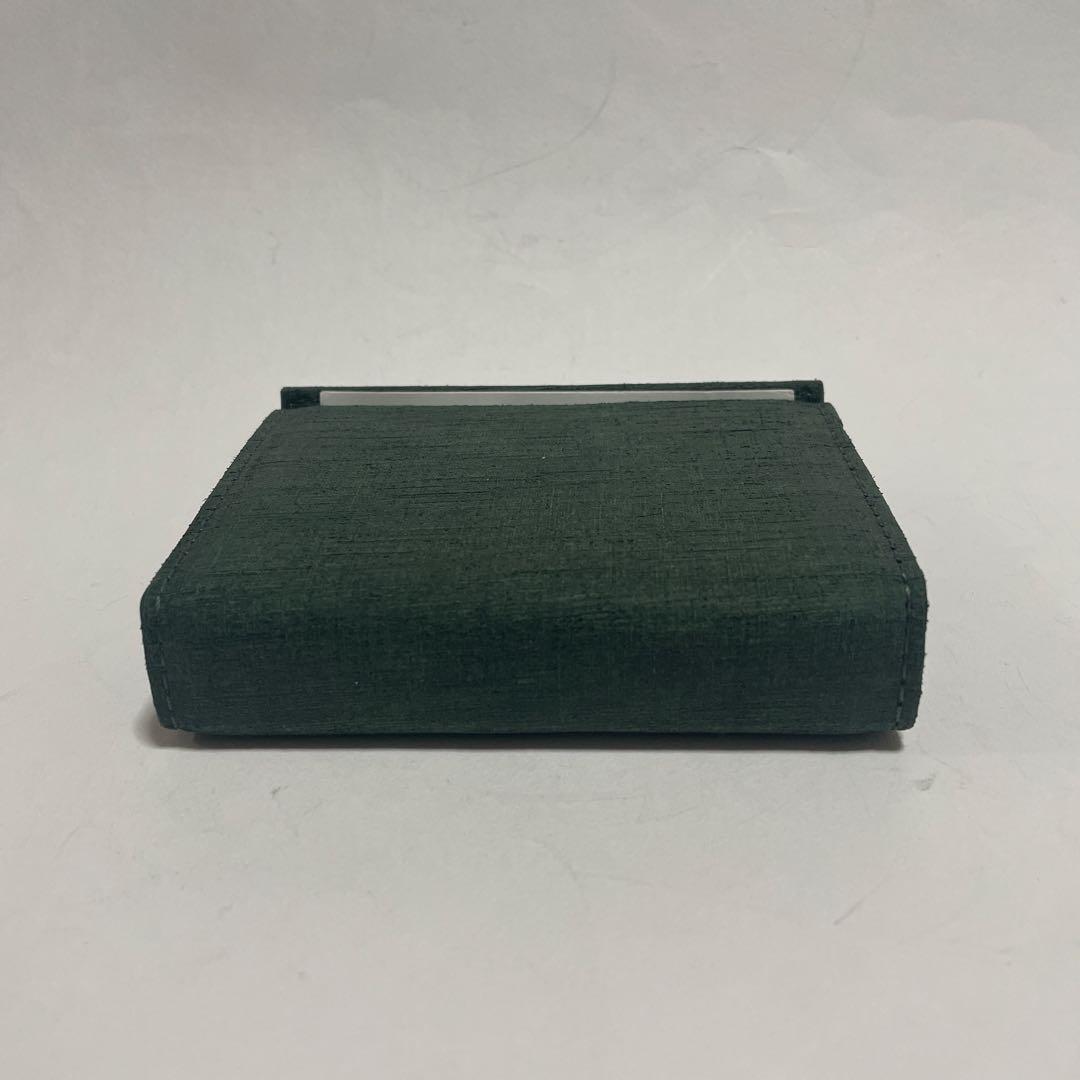 m+ エムピウ ミッレフォッリエ2 P25 クアドレッティ　グリーン　折り財布