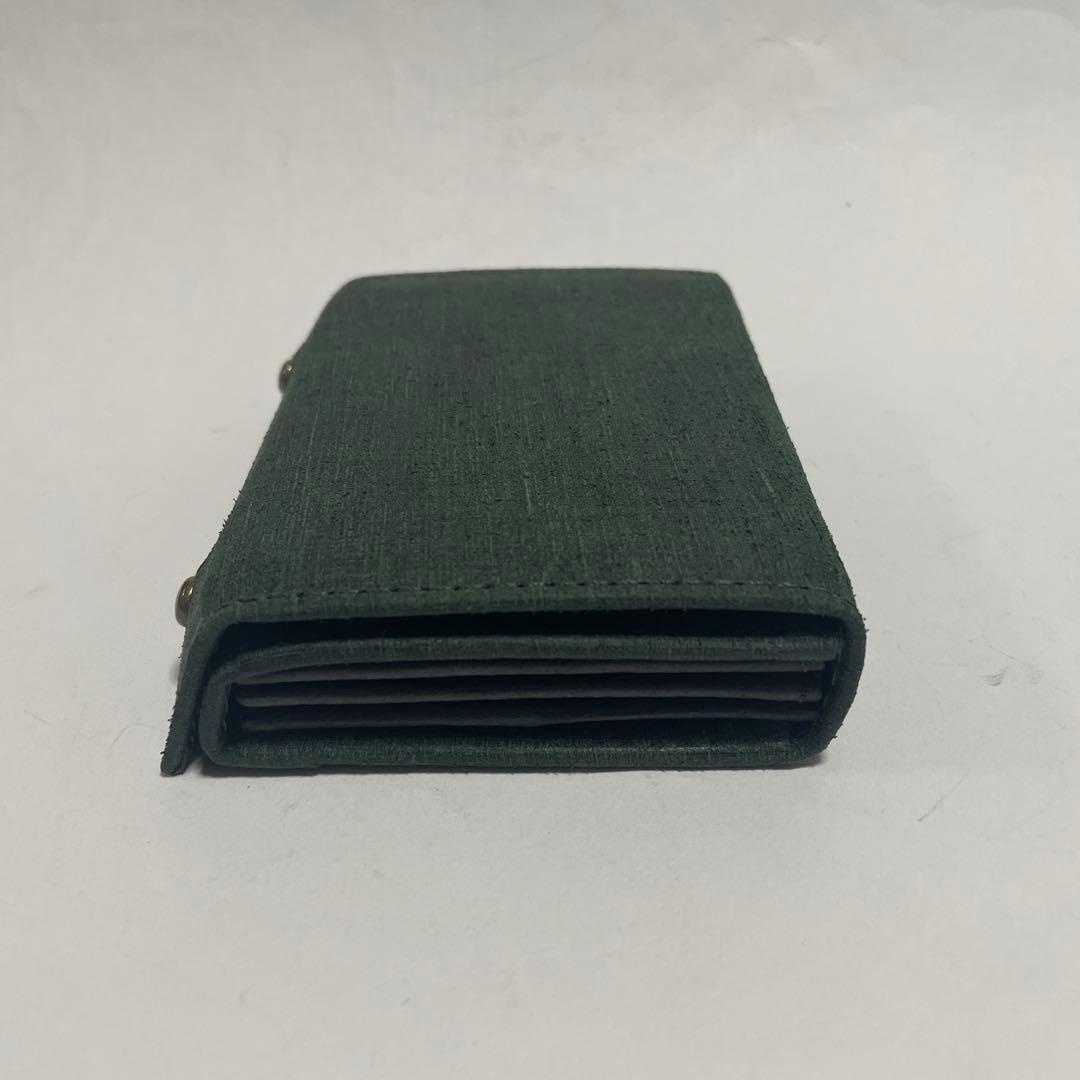 m+ エムピウ ミッレフォッリエ2 P25 クアドレッティ　グリーン　折り財布