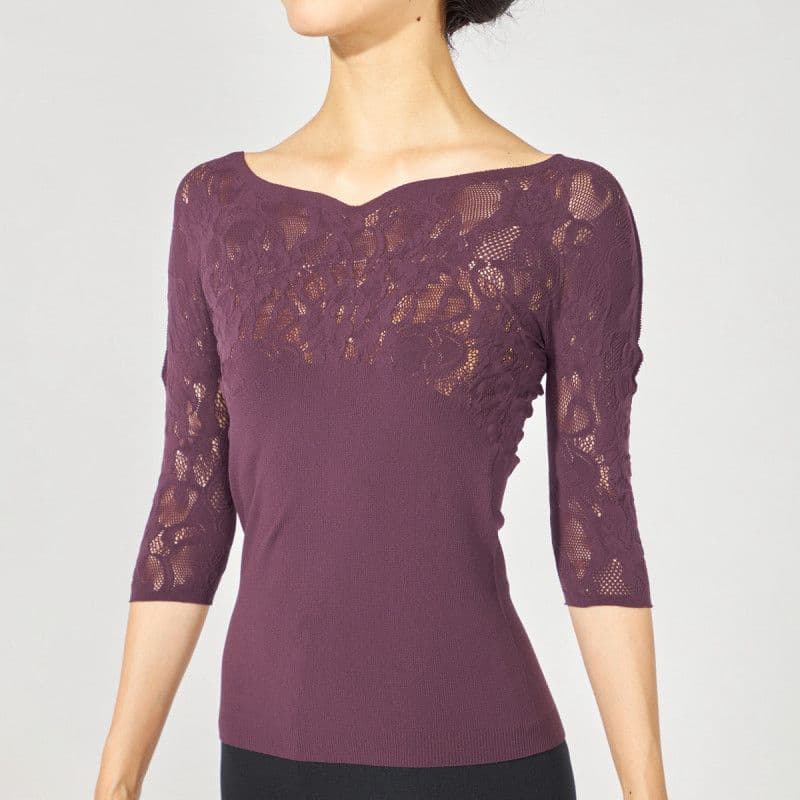 チャコット　ノーソーイングニット　カップ付き　バレリーナネック