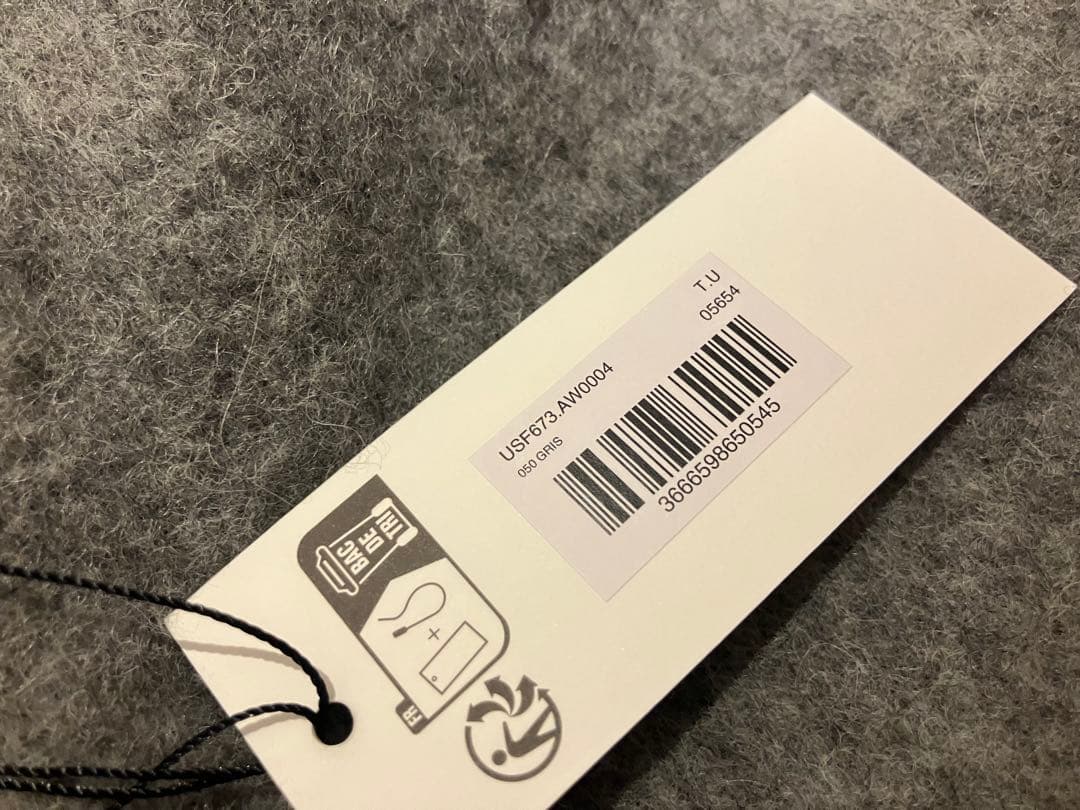 新品未使用○ami paris アルパカマフラー グレー2025AW