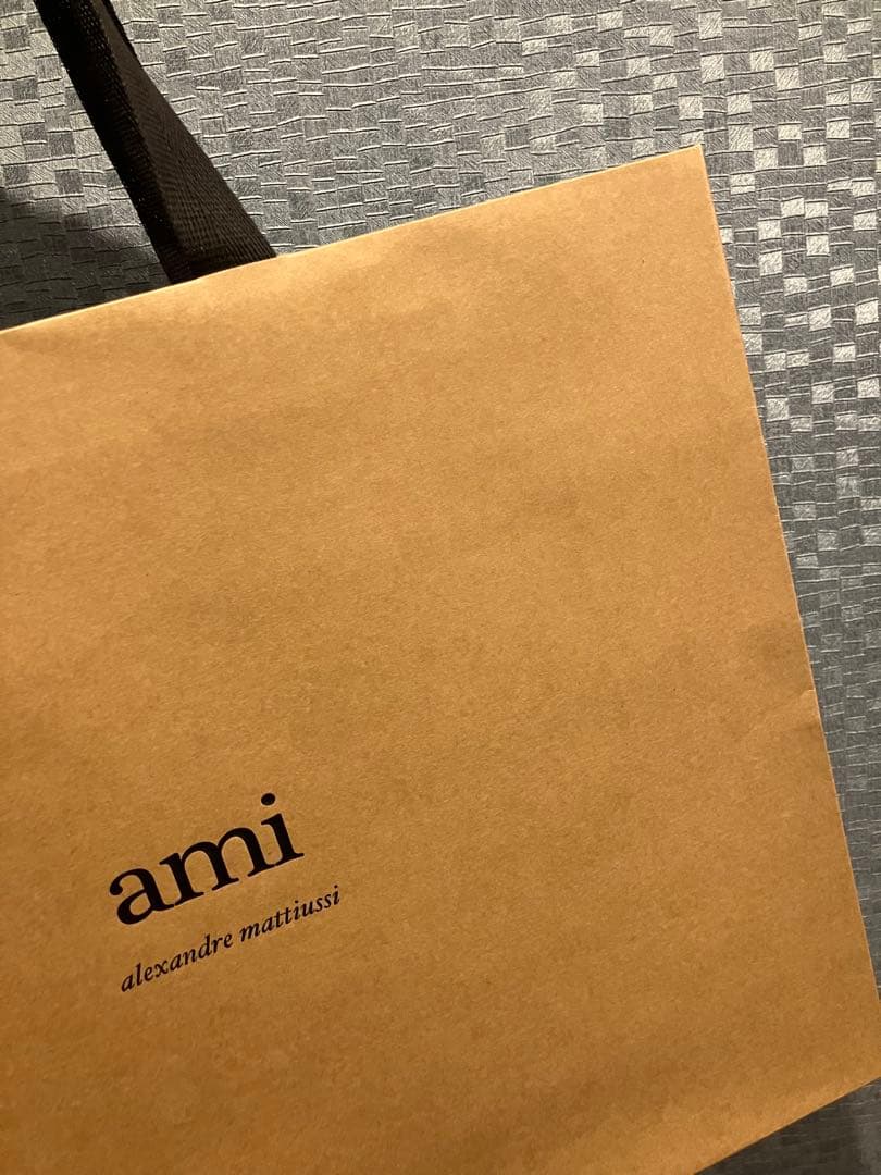 新品未使用○ami paris アルパカマフラー グレー2025AW