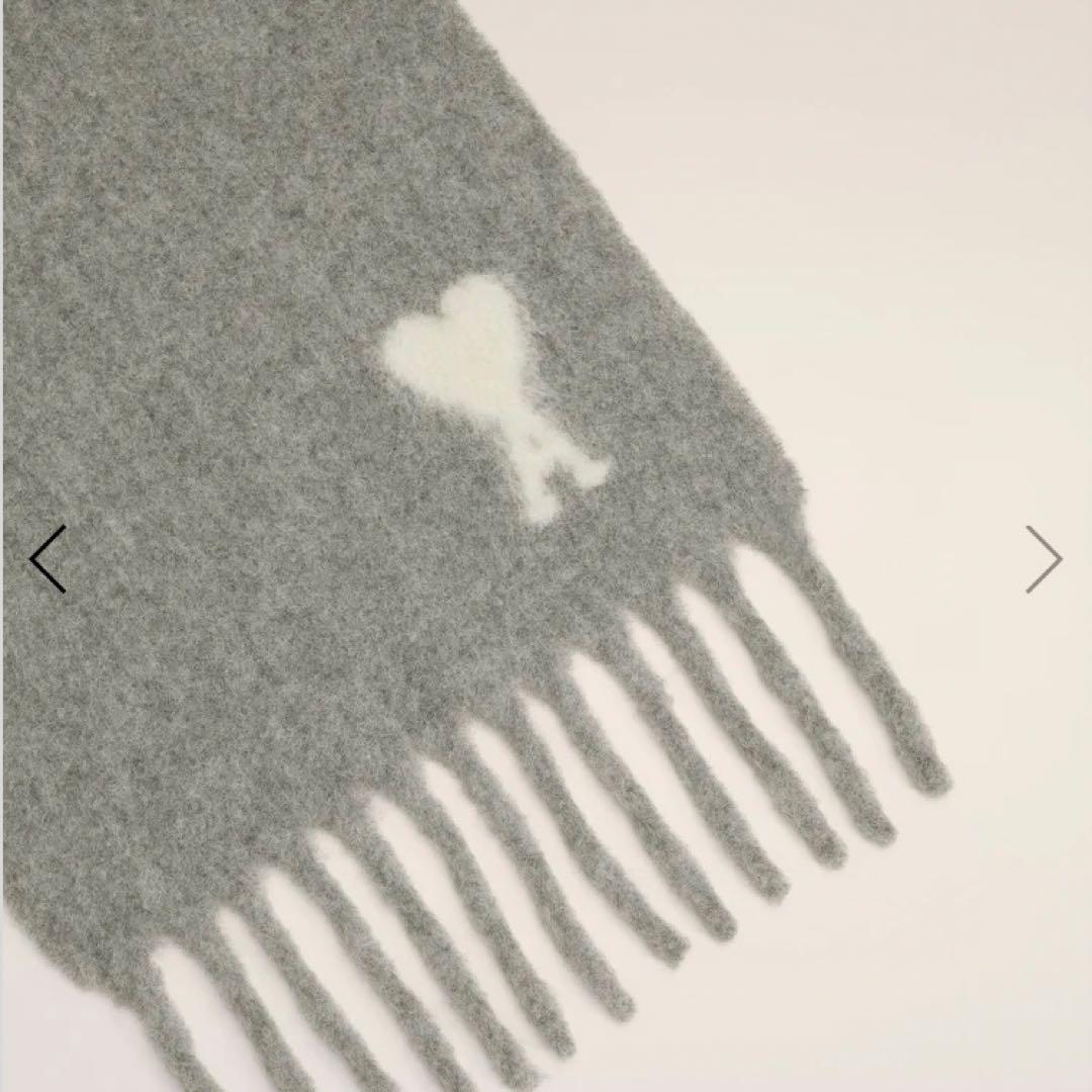 新品未使用○ami paris アルパカマフラー グレー2025AW