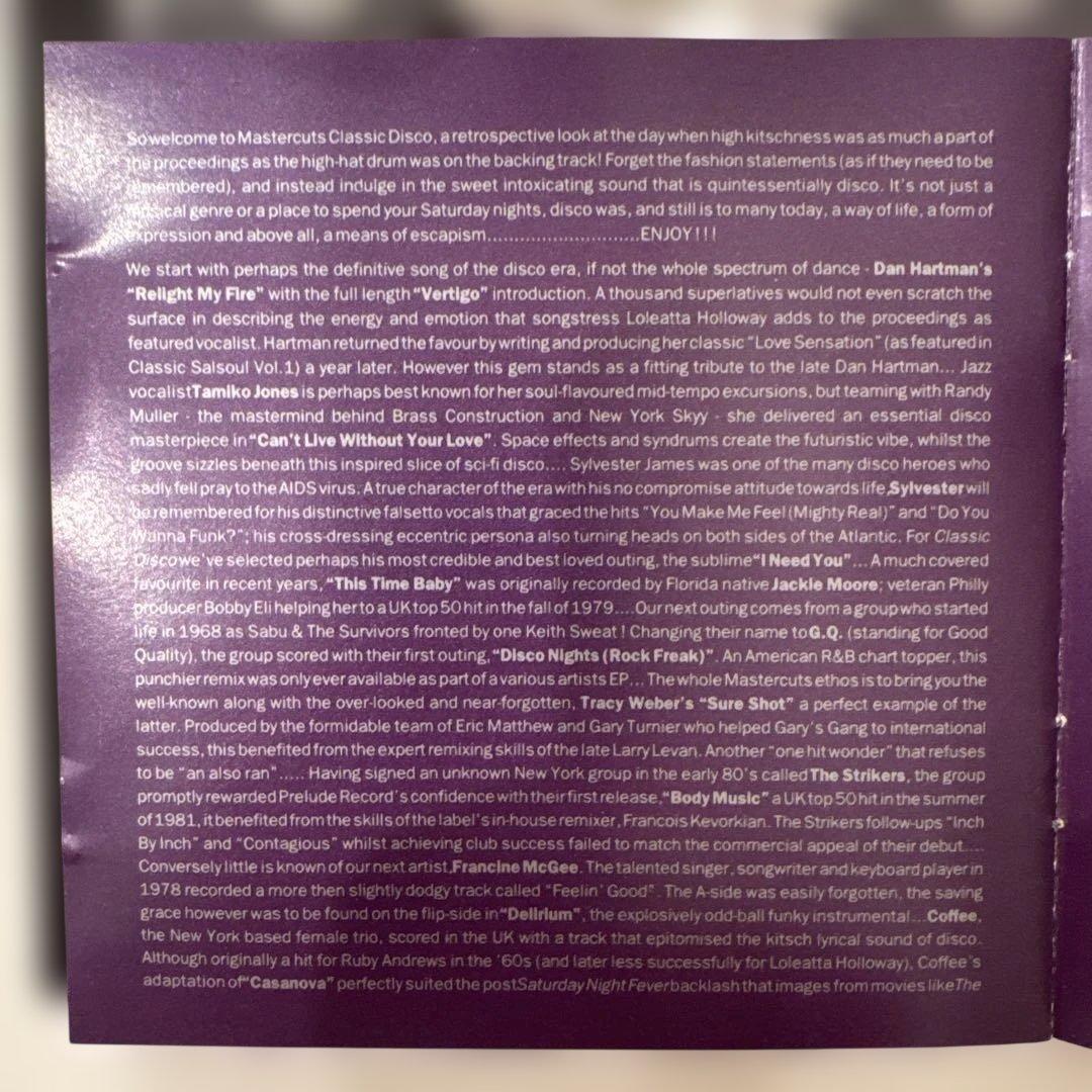 洋楽 Classic Disco Definitive Mastercuts Vol1