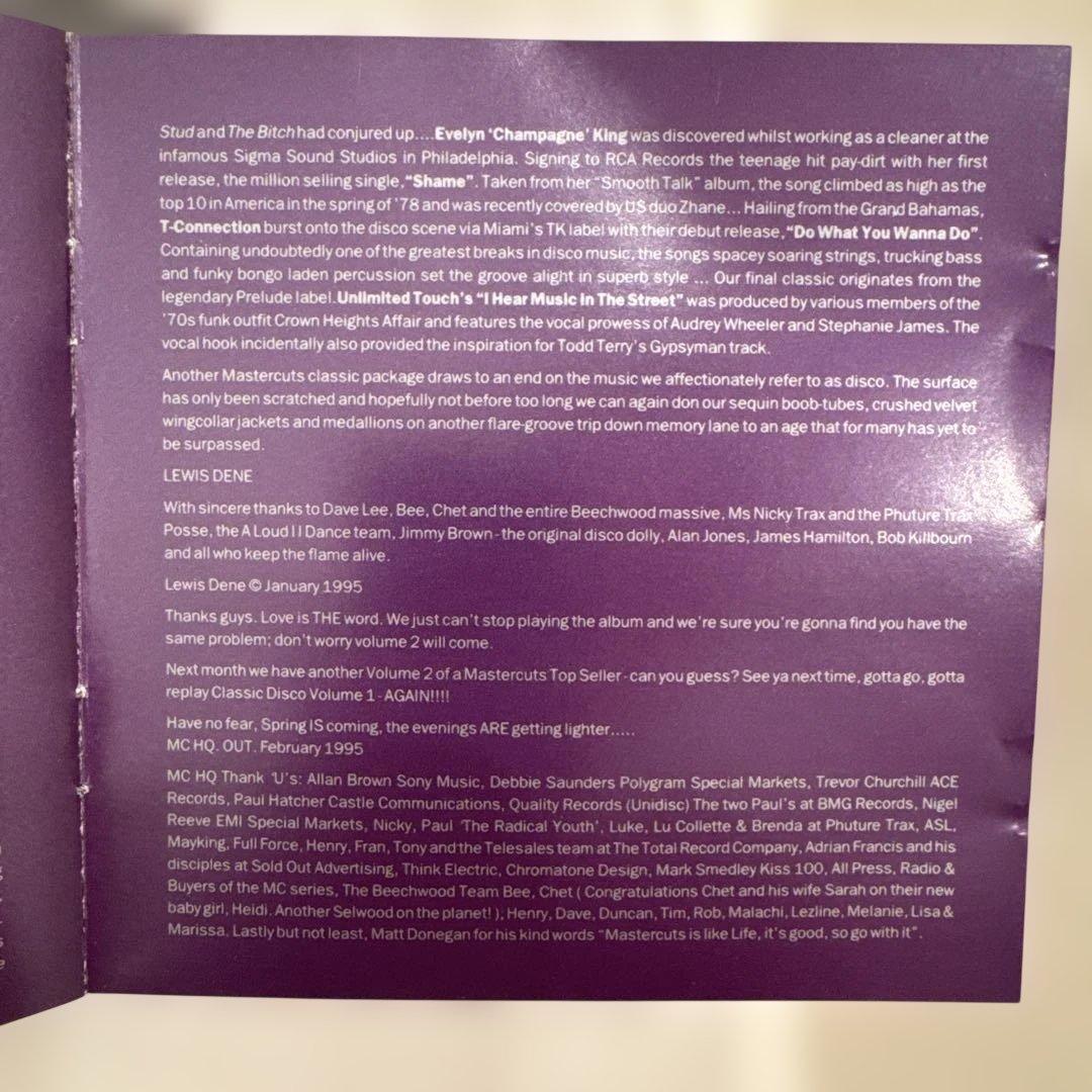 洋楽 Classic Disco Definitive Mastercuts Vol1