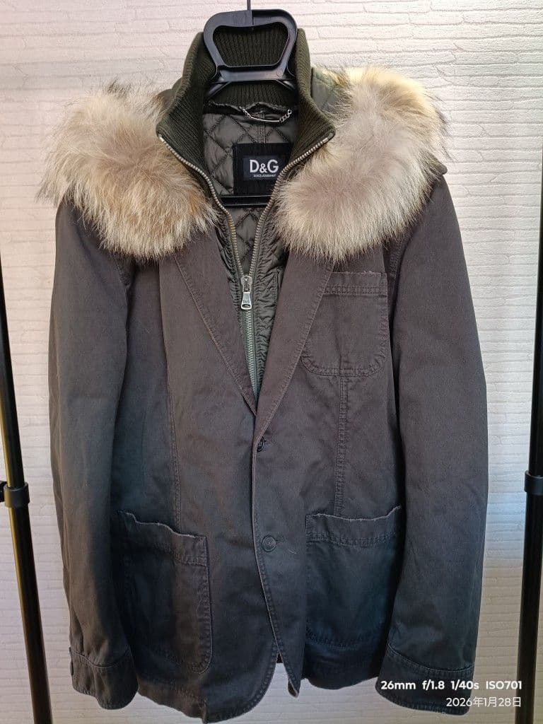 K*E様 D&G ミリタリージャケット リアルファー付き