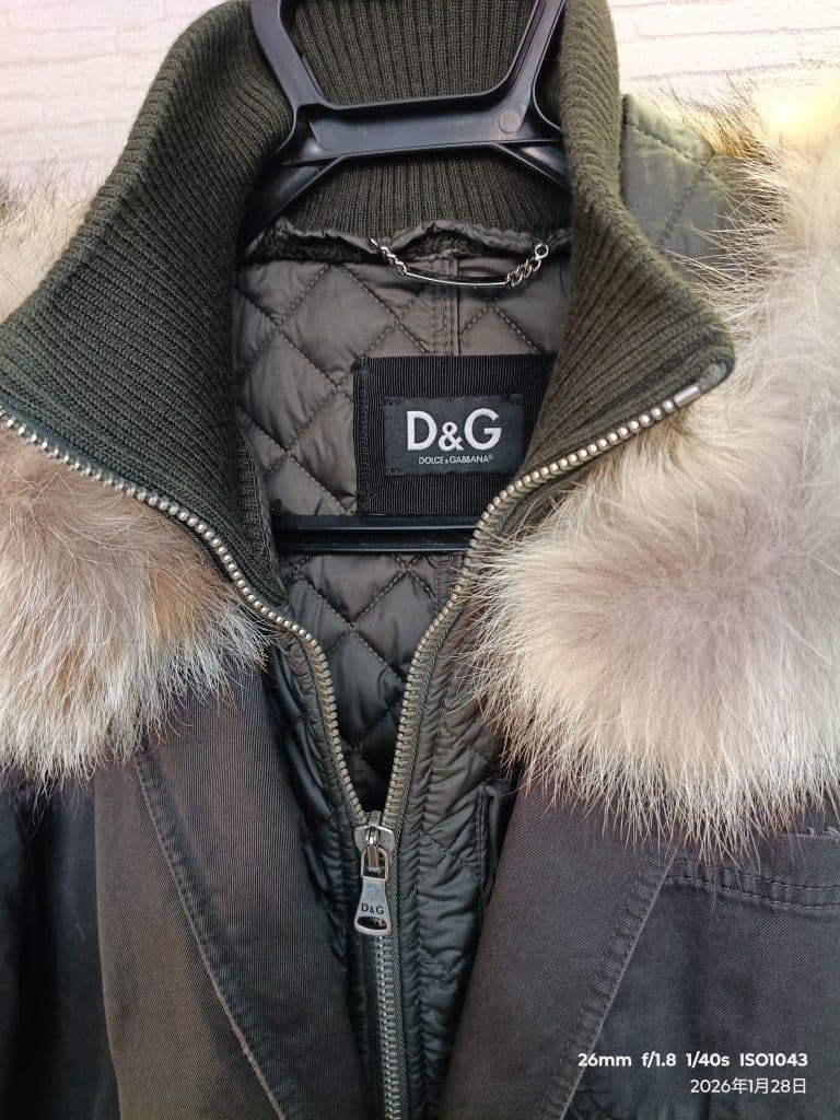 K*E様 D&G ミリタリージャケット リアルファー付き