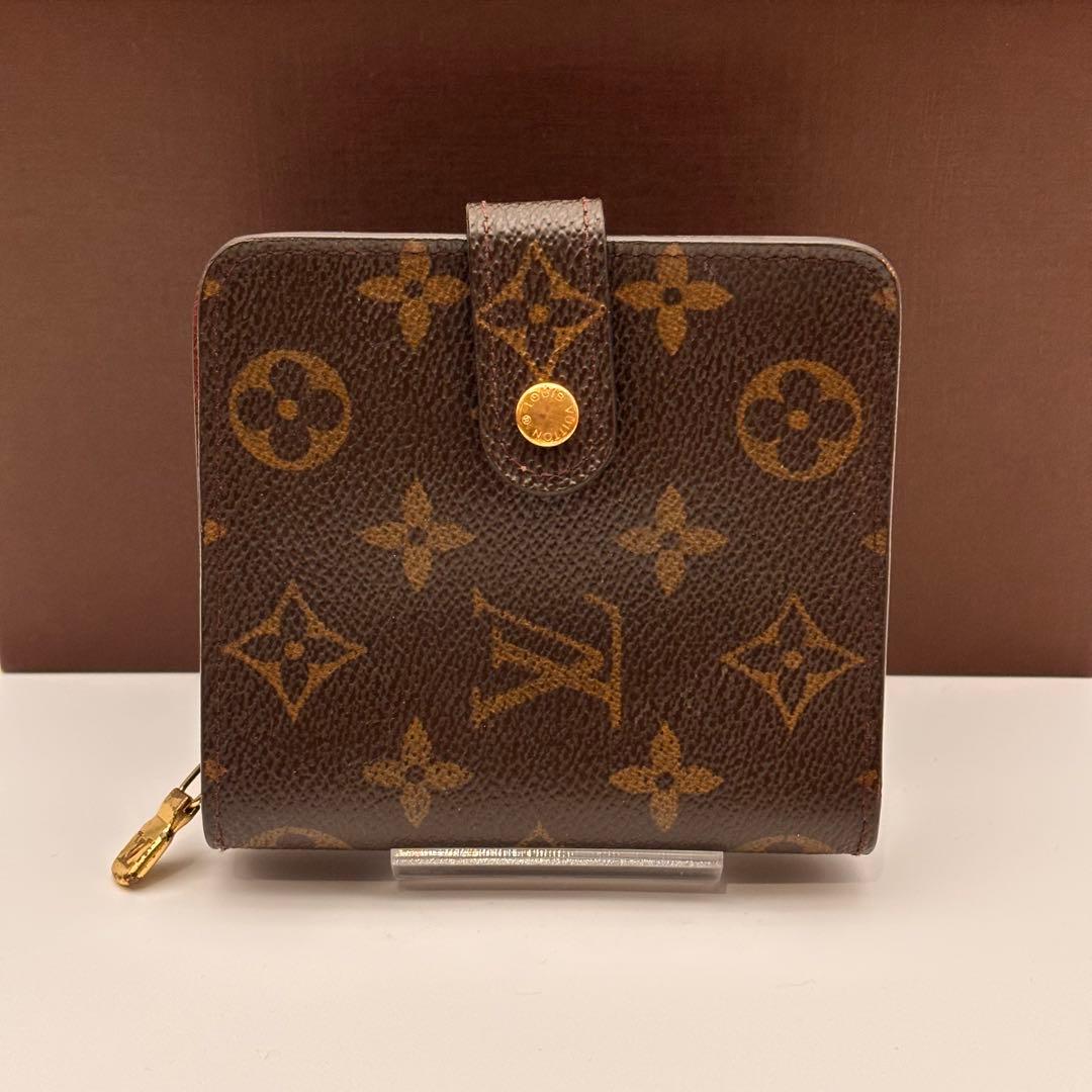 ✨鑑定済み✨ルイヴィトン✨モノグラム✨コンパクトジップ 二つ折り財布
