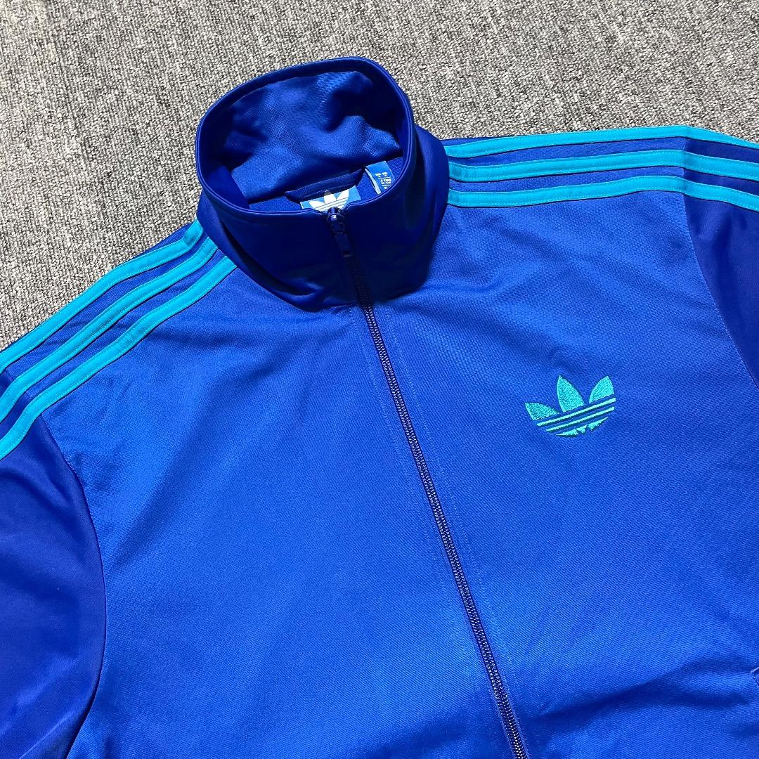 adidas トレフォイル 刺繍 トラックジャケット ジャージ 3本アームライン
