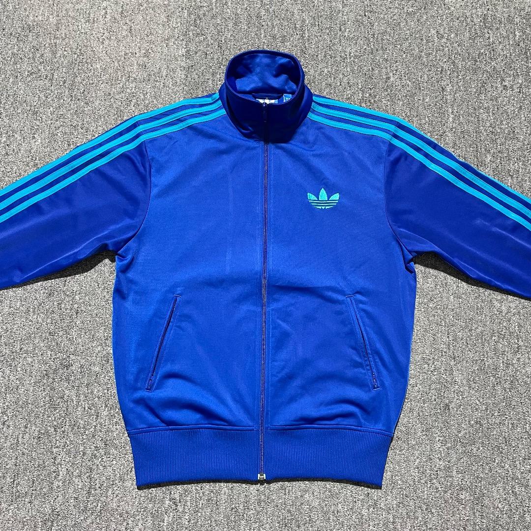 adidas トレフォイル 刺繍 トラックジャケット ジャージ 3本アームライン