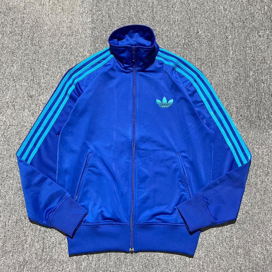 adidas トレフォイル 刺繍 トラックジャケット ジャージ 3本アームライン