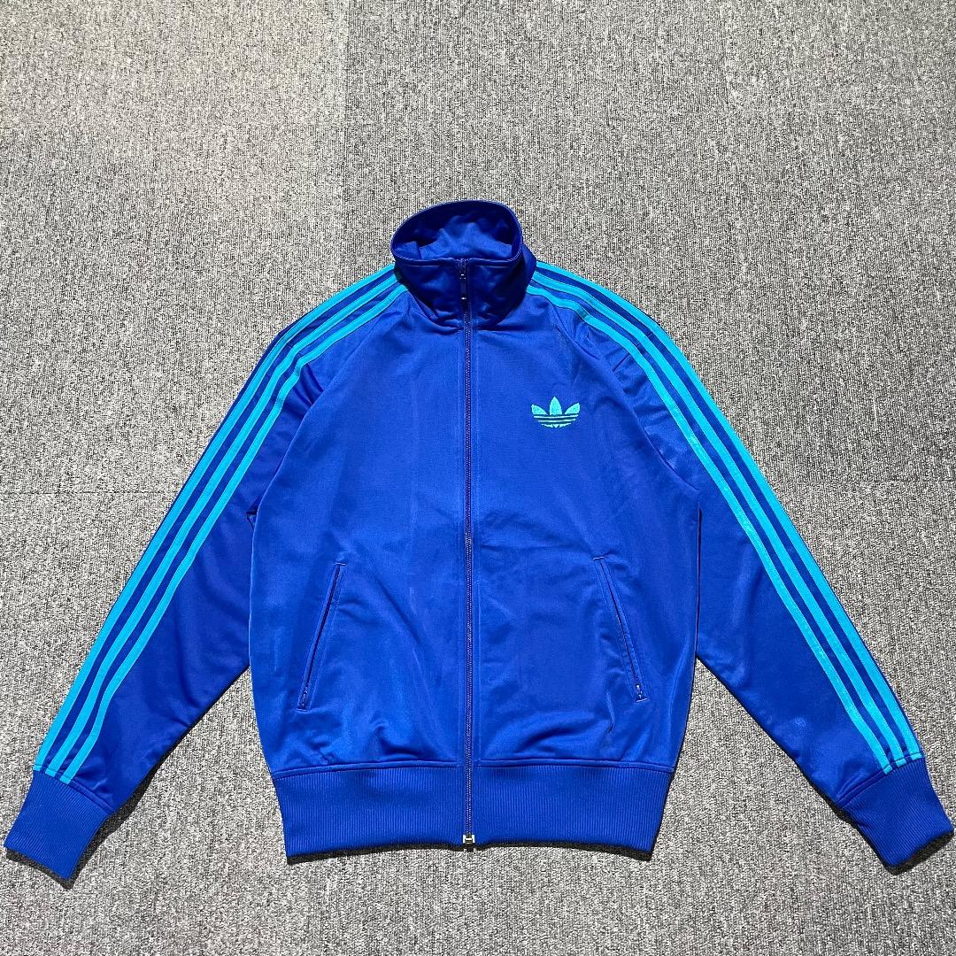 adidas トレフォイル 刺繍 トラックジャケット ジャージ 3本アームライン