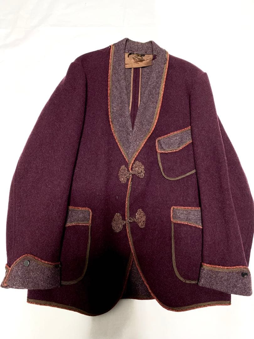 30s40sスモーキングジャケット ヴィンテージガウンテーラードロカビリーコート