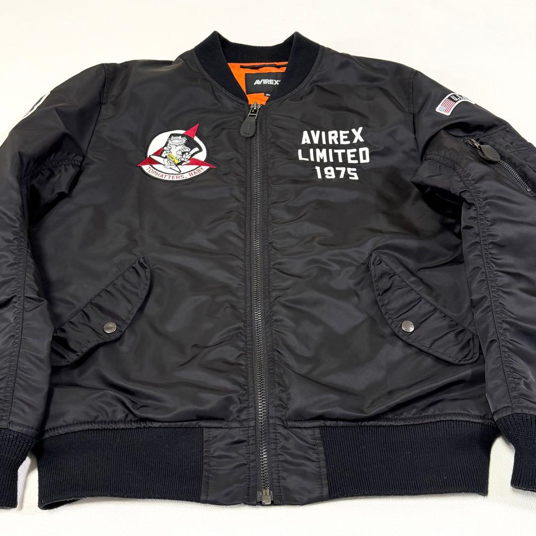 アヴィレックス MA-1 フライトジャケット トムキャット ブラック 2XL