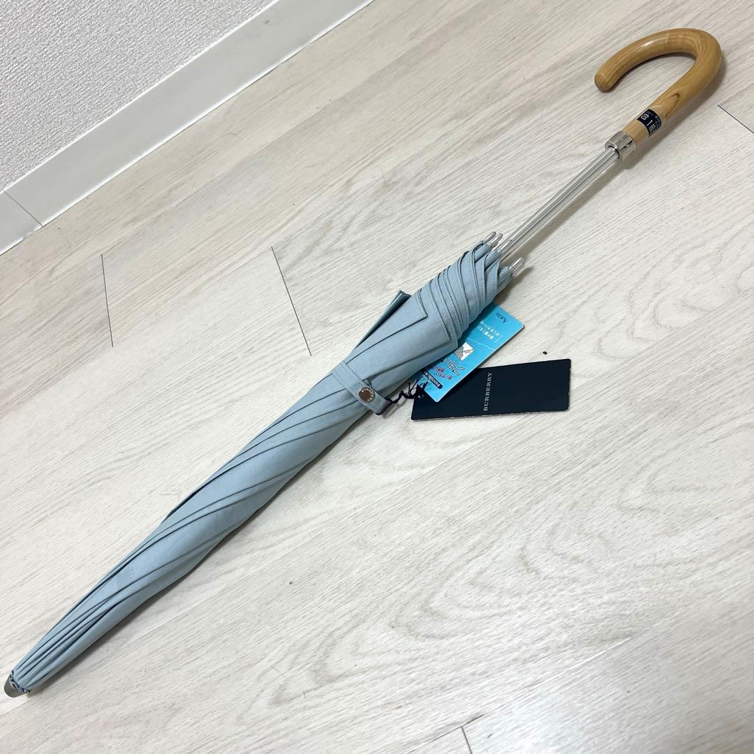 新品バーバリー １級遮光傘 プチパラ 長さ伸縮可能タイプ長傘 日傘 ホースマーク