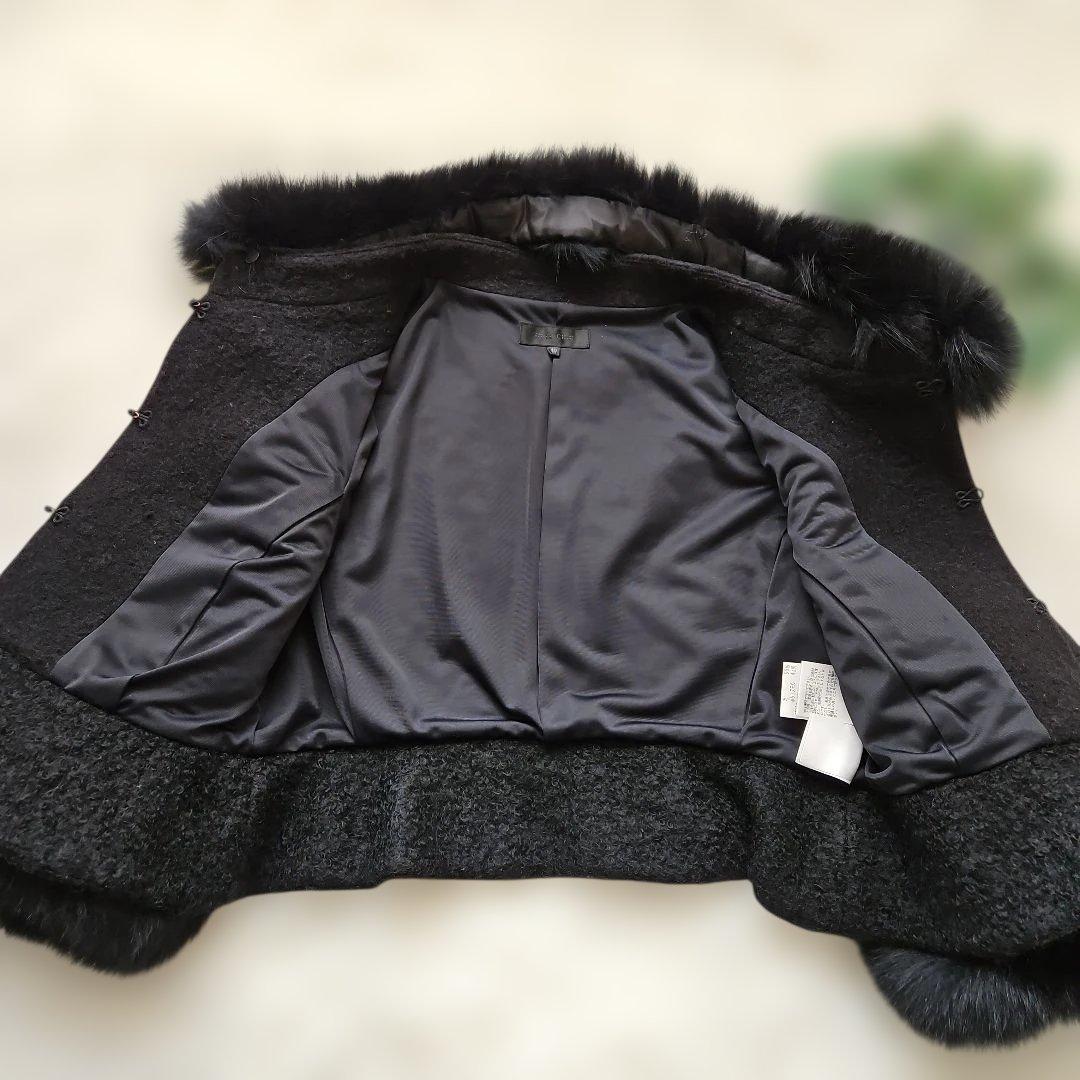 TO BE CHIC トゥービーシック フォックスファー ショートコート 黒