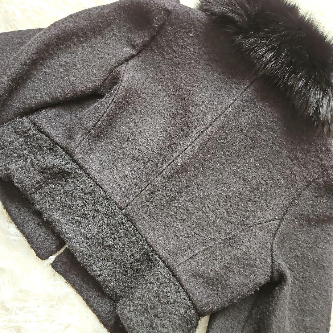 TO BE CHIC トゥービーシック フォックスファー ショートコート 黒