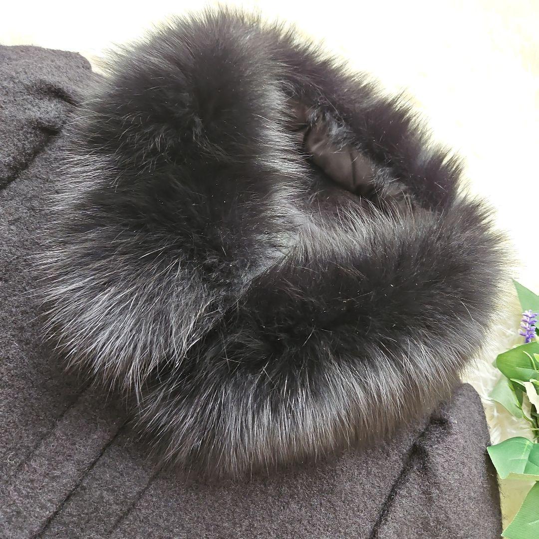 TO BE CHIC トゥービーシック フォックスファー ショートコート 黒