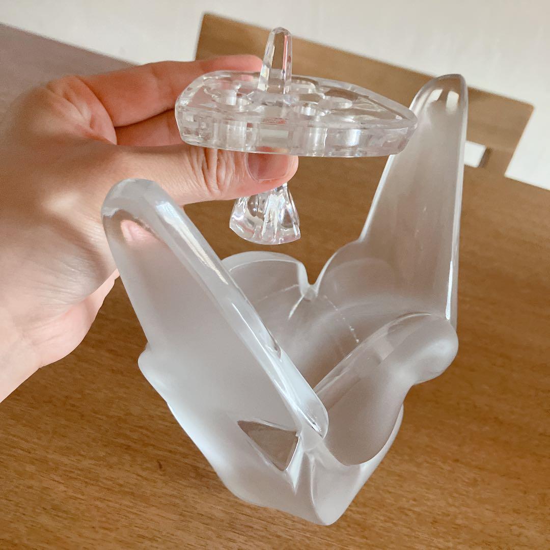 ざっきー　ラリック　花瓶　フラーベース　ハト　鳥　箱付き　シルヴィー