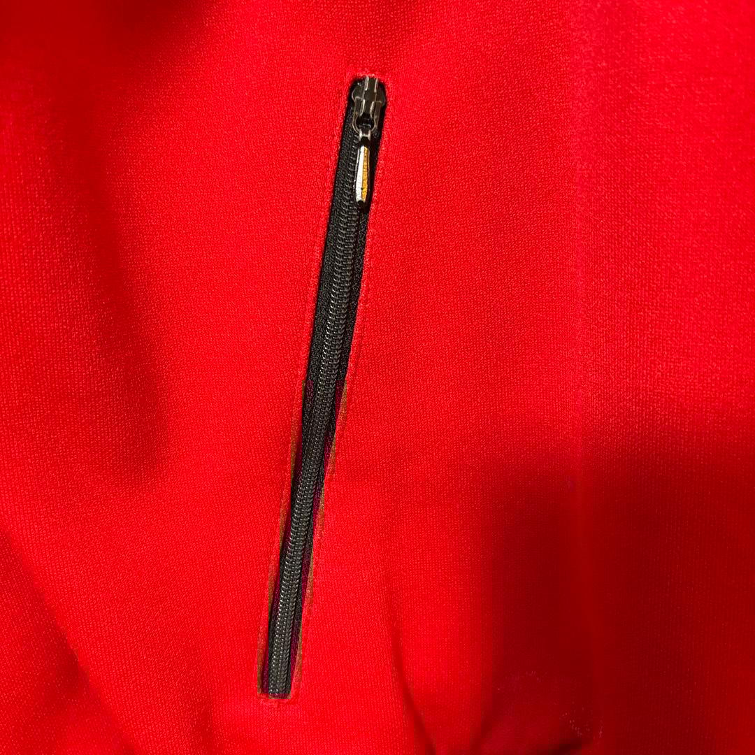 adidas ジッパージャージ 赤黒 サイズ4