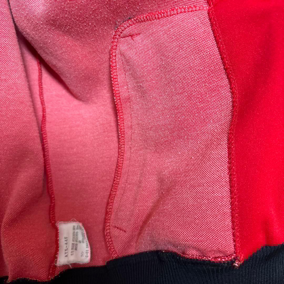 adidas ジッパージャージ 赤黒 サイズ4