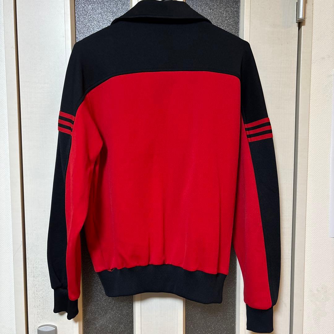 adidas ジッパージャージ 赤黒 サイズ4